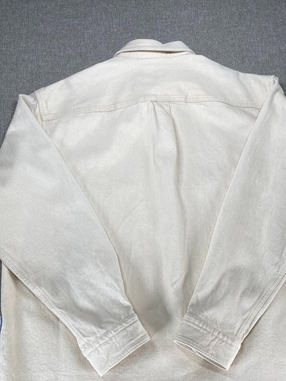 Hugo Boss Ebino Heavyweight Denim Shirt Jacket Men's XL Light Beige NWT - Picture 12 of 16
